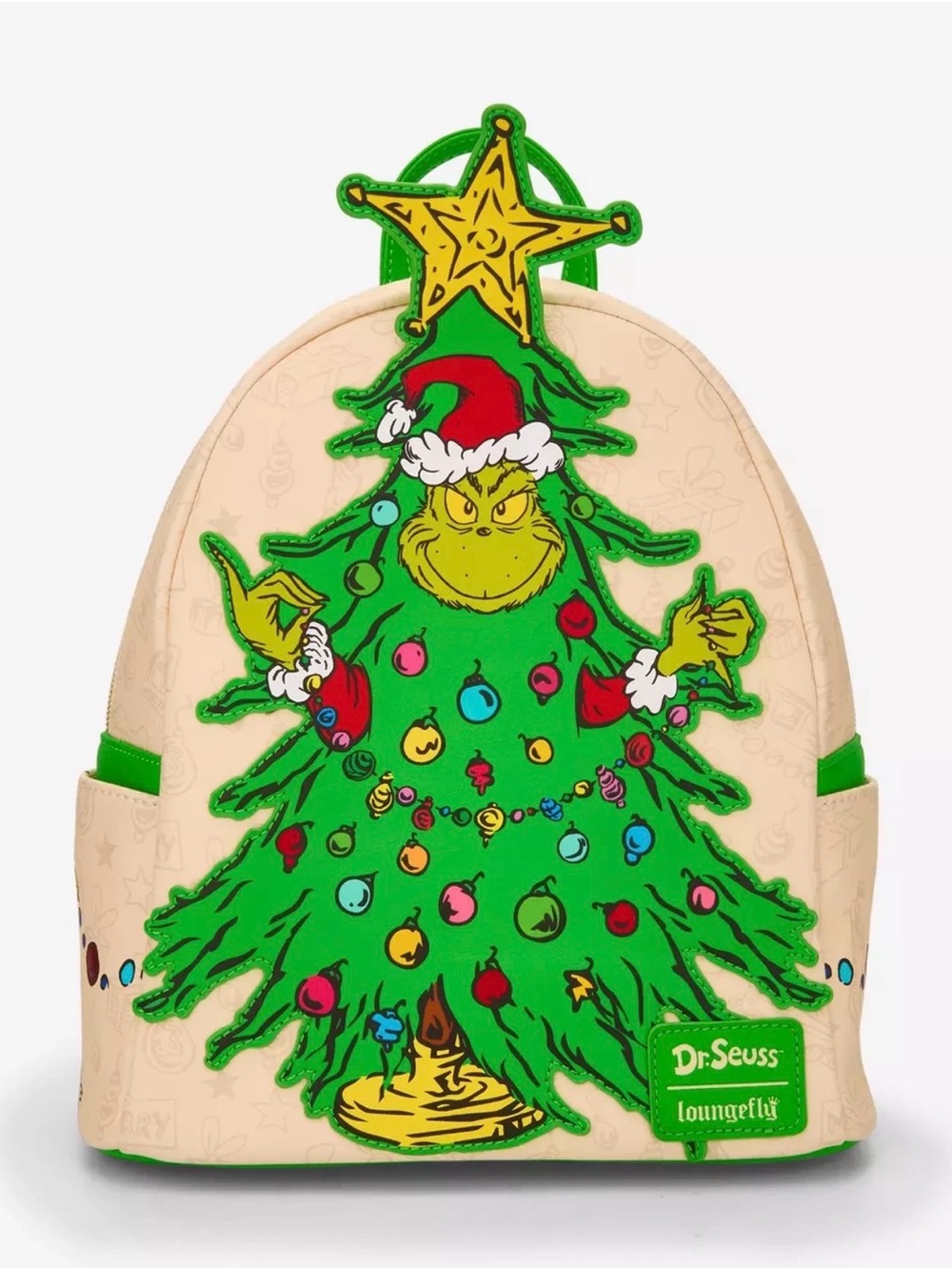 Loungefly Dr. Seuss Grinch Green Christmas Tree mini Backpack